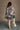 Brittany Washed Charcoal Grey Denim Skirt -back view