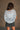 Logan White & Blue Striped Open Knit Top - back view