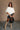 Kayla Off White Oversized Short Sleeve Tee - full body front view