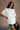 Kayla Off White Oversized Short Sleeve Tee - untucked front view