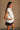 Zoe White Hoodie Sleeveless Tank- side view