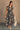 Stella Black Floral Zip-Up Midi Dress- full body view