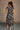 Stella Black Floral Zip-Up Midi Dress- full back view