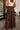 Solana Brown & Taupe Paisley Wide Leg Pants- close up back view