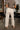 Daphne Ecru Wide Leg Pants- close up back view