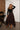 Elyse Black Plaid Maxi Skirt - full body front view
