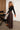Elyse Black Plaid Maxi Skirt - full body side view