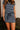 Lydia Navy Blue & Blue Stripe Top- close up front view