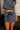 Lydia Navy Blue & Blue Stripe Top- front view