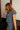 Lydia Navy Blue & Blue Stripe Top- side view