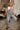 Alice Light Denim Barrel Leg Overalls- front full view