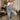Alice Light Denim Barrel Leg Overalls- full body view