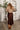 Annalise Brown Satin & Lace Midi Skirt - full body back view