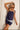 Layla Navy Blue Tie Straps Tank- close up front view