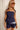 Layla Navy Blue Tie Straps Tank- top view