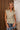 Breelyn Olive Stripe & Polka Dot Tie Top - close front view