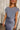 Brielle Blue Satin Scarf Midi Dress -close up front view