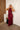 Cambria Wine Floral Halter Maxi Dress - full body front