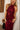 Cambria Wine Floral Halter Maxi Dress - close up front view