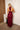 Cambria Wine Floral Halter Maxi Dress - full body back view