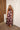 Eve Burgundy Floral Satin Maxi Dress - full body 
