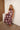 Eve Burgundy Floral Satin Maxi Dress - full body front view