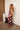 Eve Burgundy Floral Satin Maxi Dress - full body side view