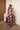 Eve Burgundy Floral Satin Maxi Dress - full body back view
