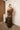 Celeste Floral Satin Wrap Midi Dress - full body back view