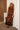 Claire Brown Polka Dot Satin Midi Dress - full body front view