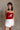 Danica Maroon & White "A" Graphic Tank- front top view