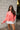 Romi Pink Curved Button-Up Cardigan - front view