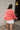 Romi Pink Curved Button-Up Cardigan - back view