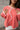 Romi Pink Curved Button-Up Cardigan - close front view