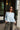 Romi Blue Curved Button-Up Cardigan - view of front