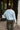 Romi Blue Curved Button-Up Cardigan - back view