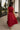 Sadie Burgundy Tie Waist Midi Dress - back view