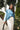 Simone Blue Color Block Sweater - front view