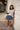 Auburn Grey Embroidered Tee - full body front view