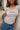 Auburn Grey Embroidered Tee - close up front view
