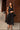 Wren Black Button-Up Eyelet Midi Dress - full body front view