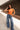 TN Orange Ribbed Tank - full body front view