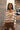 Elodie Taupe Striped Cardigan - front view