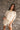 Tarah Beige & White Striped Top - front tucked view