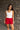 Ashlyn Red Stripe Waist Shorts - front