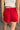 Ashlyn Red Stripe Waist Shorts - back view