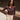 Audrina Brown Lace Henley Top - front