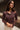 Audrina Brown Lace Henley Top - close front view