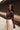 Audrina Brown Lace Henley Top - view of side