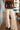 Isadora Cream Wide Leg Pants - lower front view